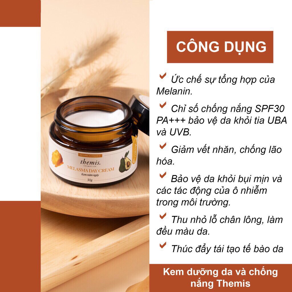 Kem dưỡng ban ngày Themis, kem chống nắng giúp dưỡng da - Chính hãng phân phối