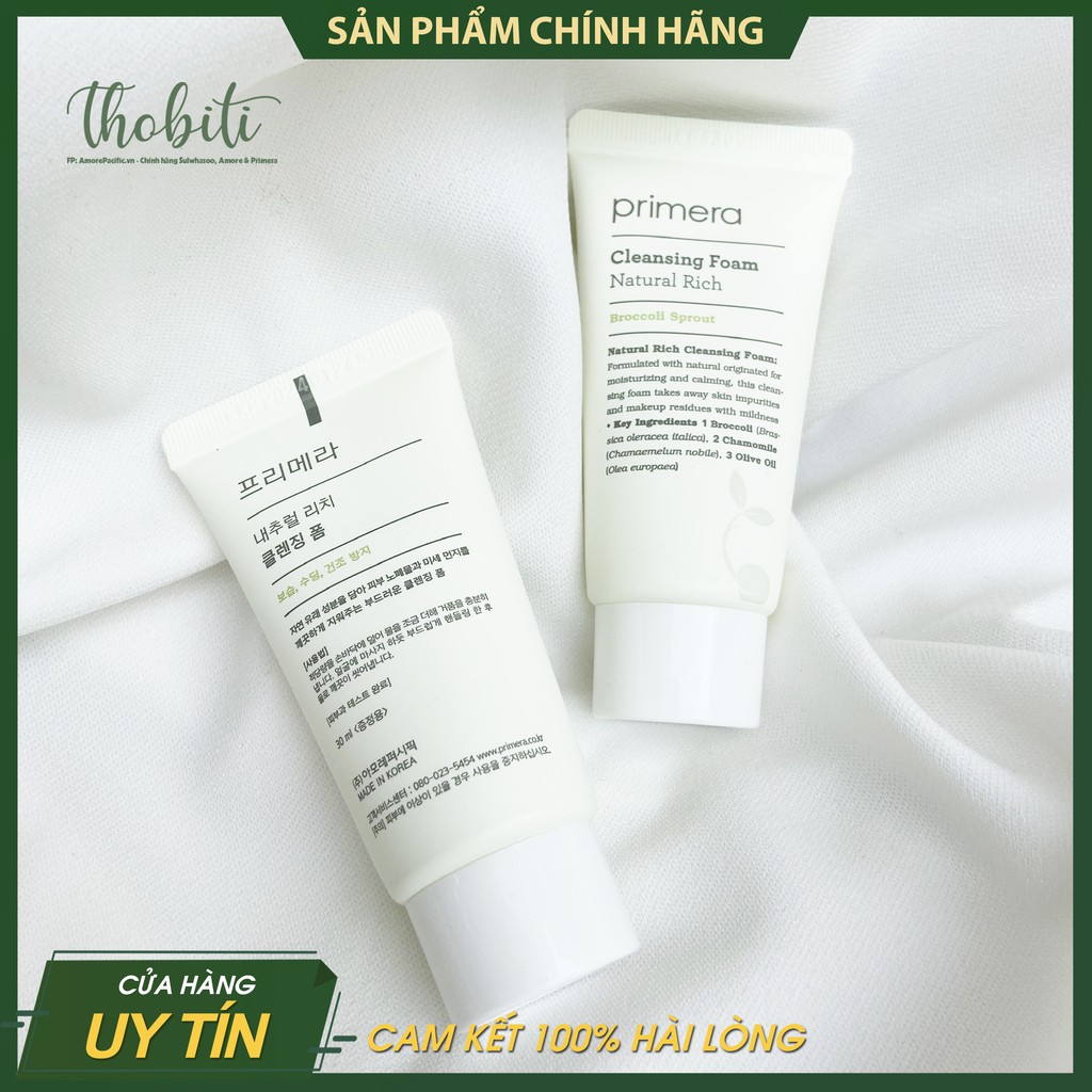 Sữa Rửa Mặt Primera Cleansing Foam Natural Rich  Dành Cho Da Nhạy Cảm