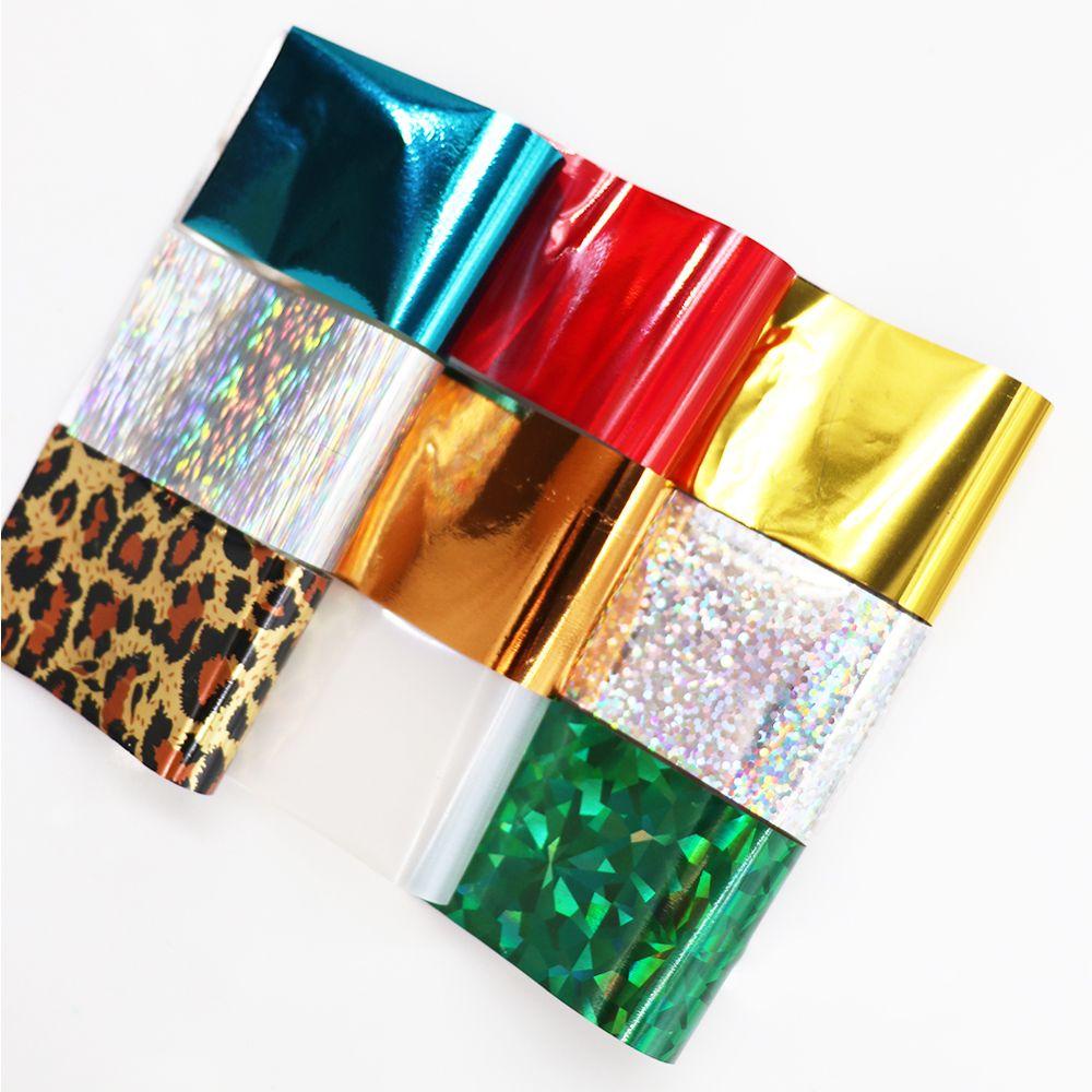 Set 24 Miếng Dán Trang Trí Móng Tay Họa Tiết Da Báo Nhiều Màu Sắc