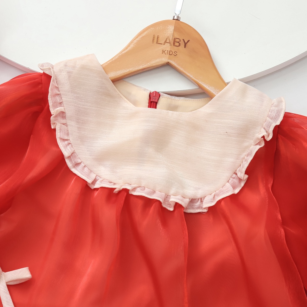 Váy cho bé gái ILABY thiết kế cách điệu 2 lớp phối nơ [10IG05251021] – ILABY >>> top1shop >>> shopee.vn