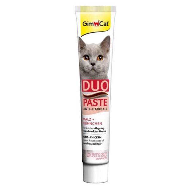 Gel tiêu lông vị gà cho mèo Gimcat Duo Paste Malt (50g)