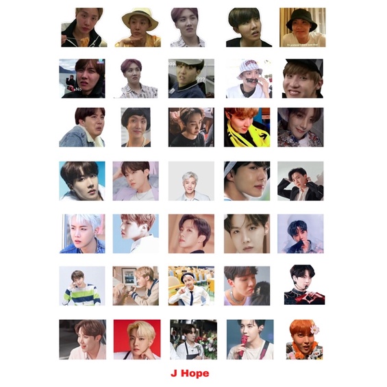 Combo sticker BTS theo từng thành viên siêu cute mlem mlem cắt sẵn