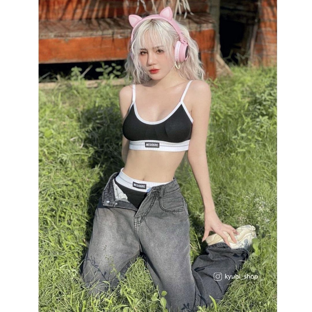 Quần jean nữ ống suông xám khói loang phong cách Streetyle  - Baggy Jeans ống rộng Kyubi TDY58