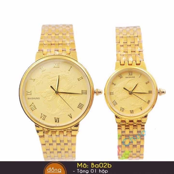 Đồng Hồ Nam Baishuns Mặt Họa Tiết Rồng Trắng