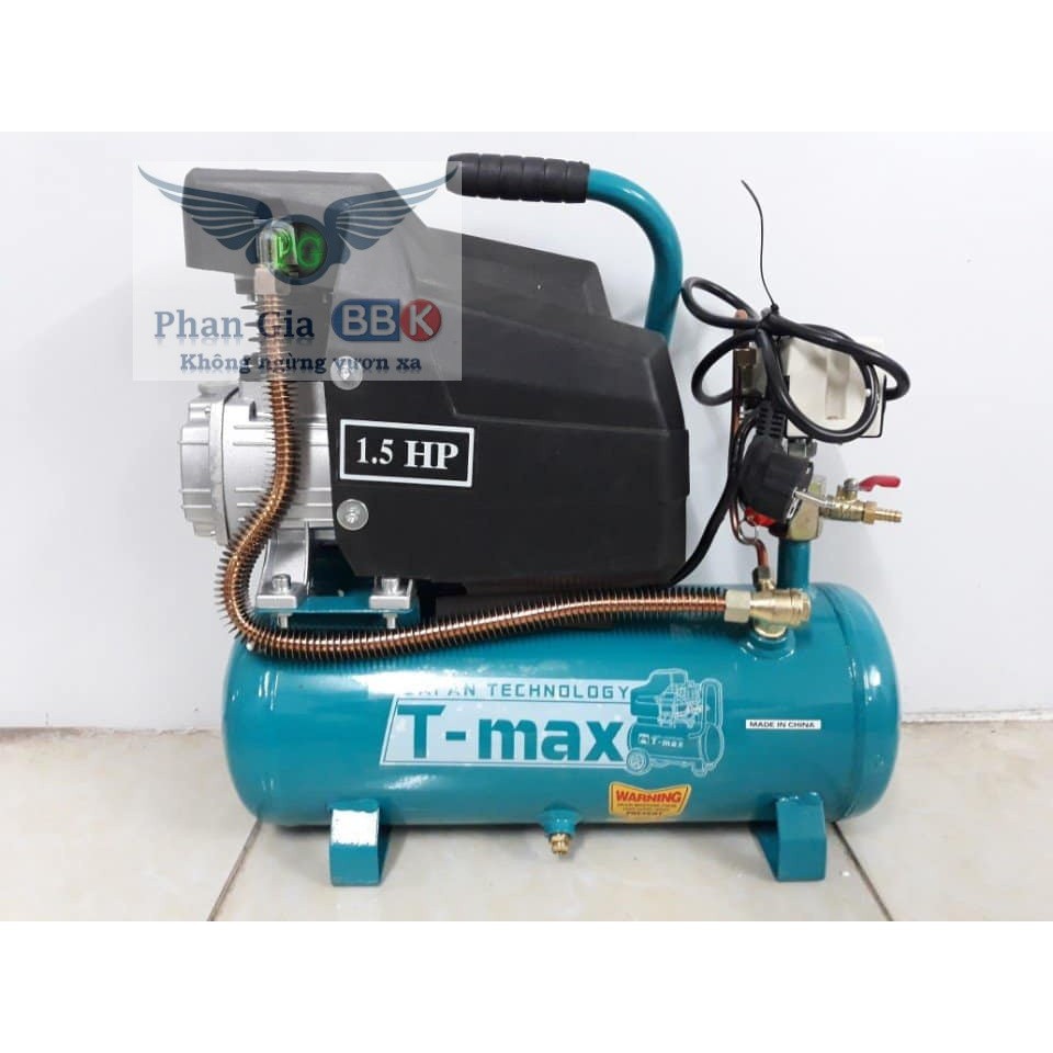 Máy nén khí T-max 12L, máy nén khí có dầu, 100% dây đồng