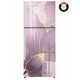 Decal dán tủ lạnh hoa tím - chất liệu cao cấp - chống thấm nước - decal24h