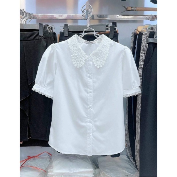 SOMI TRẮNG CỔ REN
