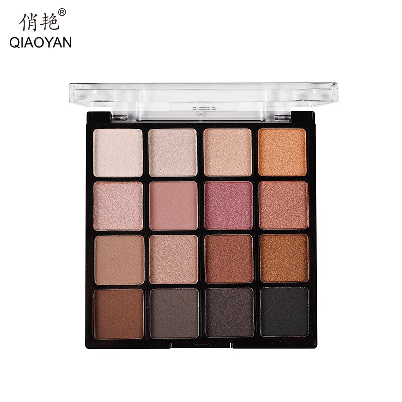 16 color peach blossom makeup pearlescent eyeshadow palette earth color nude makeup beginners are not easy to smudge makeup eyeshadow