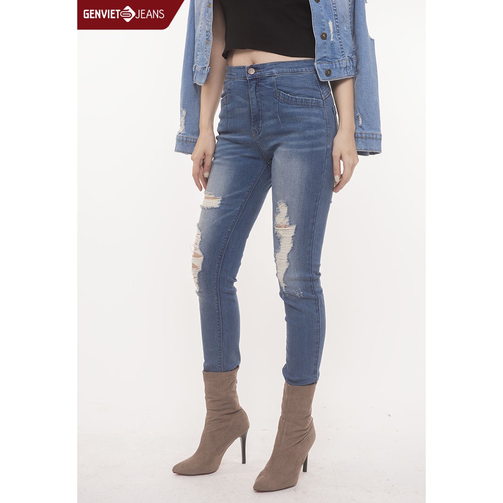  Quần Dài Jeans Nữ TQ103J774 GENVIET