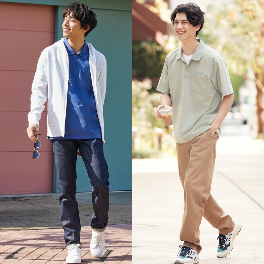 UNIQLOJAPAN_Áo Polo Nam [AIRism] ngắn tay - MEN AIRism Short Sleeve POLO Shirt