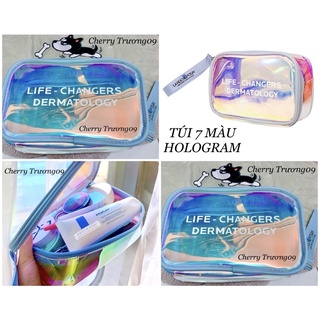 [Gift Quà Tặng] Túi Hologram 7 Màu Đựng Mỹ Phẩm Make Up -Laroche Posay