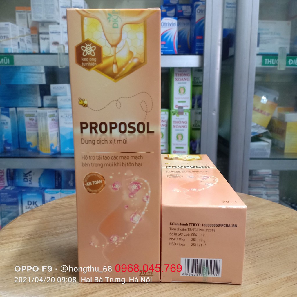 DUNG DỊCH XỊT RỬA MŨI KEO ONG PROPOSOL 70ml