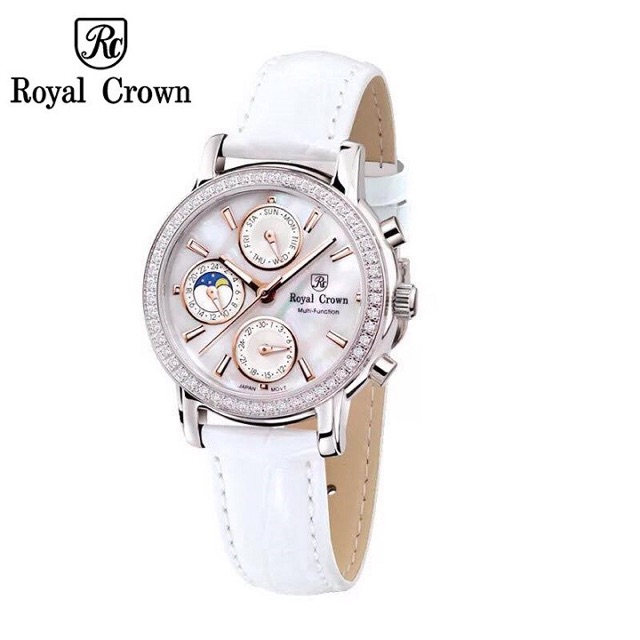 Đồng hồ nữ chính hãng Royal Crown 6420 Leather Strap Watch