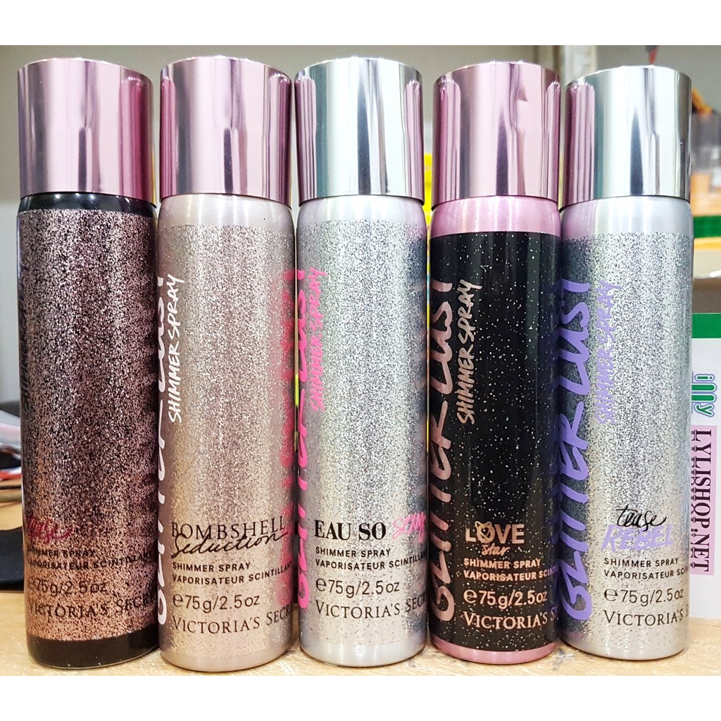 Xịt thơm kim tuyến Glitter Lust Shimmer Spray chai 75g (90ml) hãng Victoria’s Secret Từ Mỹ