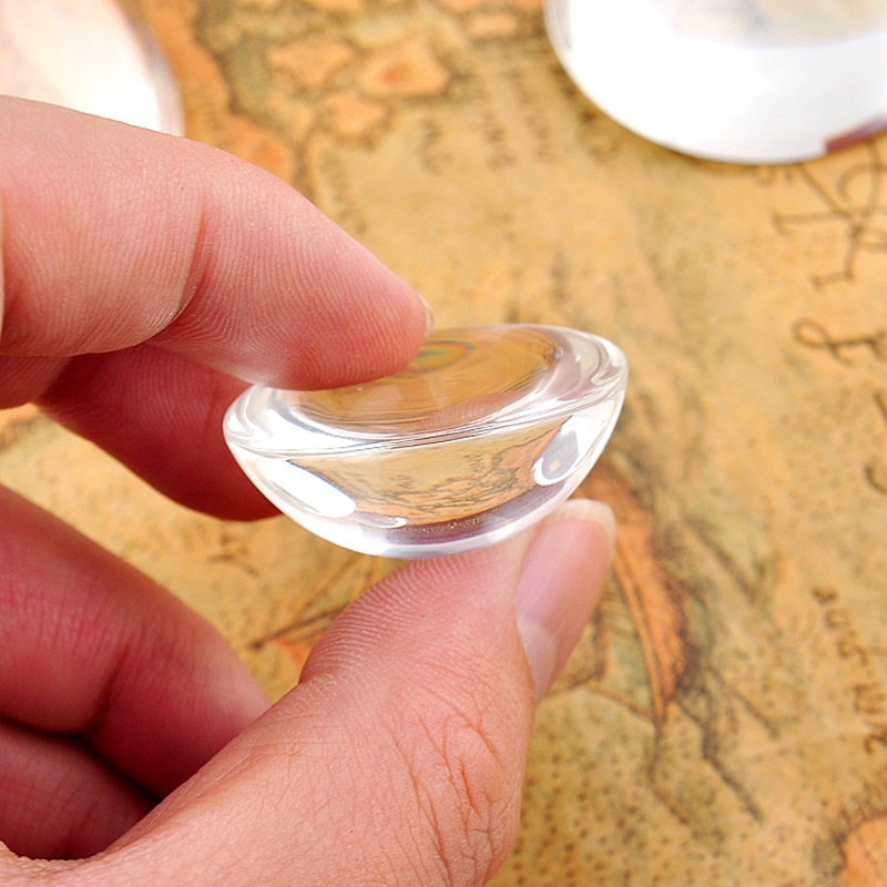 Mặt thủy tinh cabochon trong suốt đầu dẹt 8 12 20 25mm dành cho làm trang sức DIY