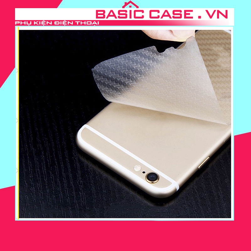 Miếng dán mặt lưng cacbon cho iphone - Chống Bám Vân Tay bảo vệ  iphone 6/6s/7/7plus/8/8plus/plus/x/xr/xs/11/12/pro/max