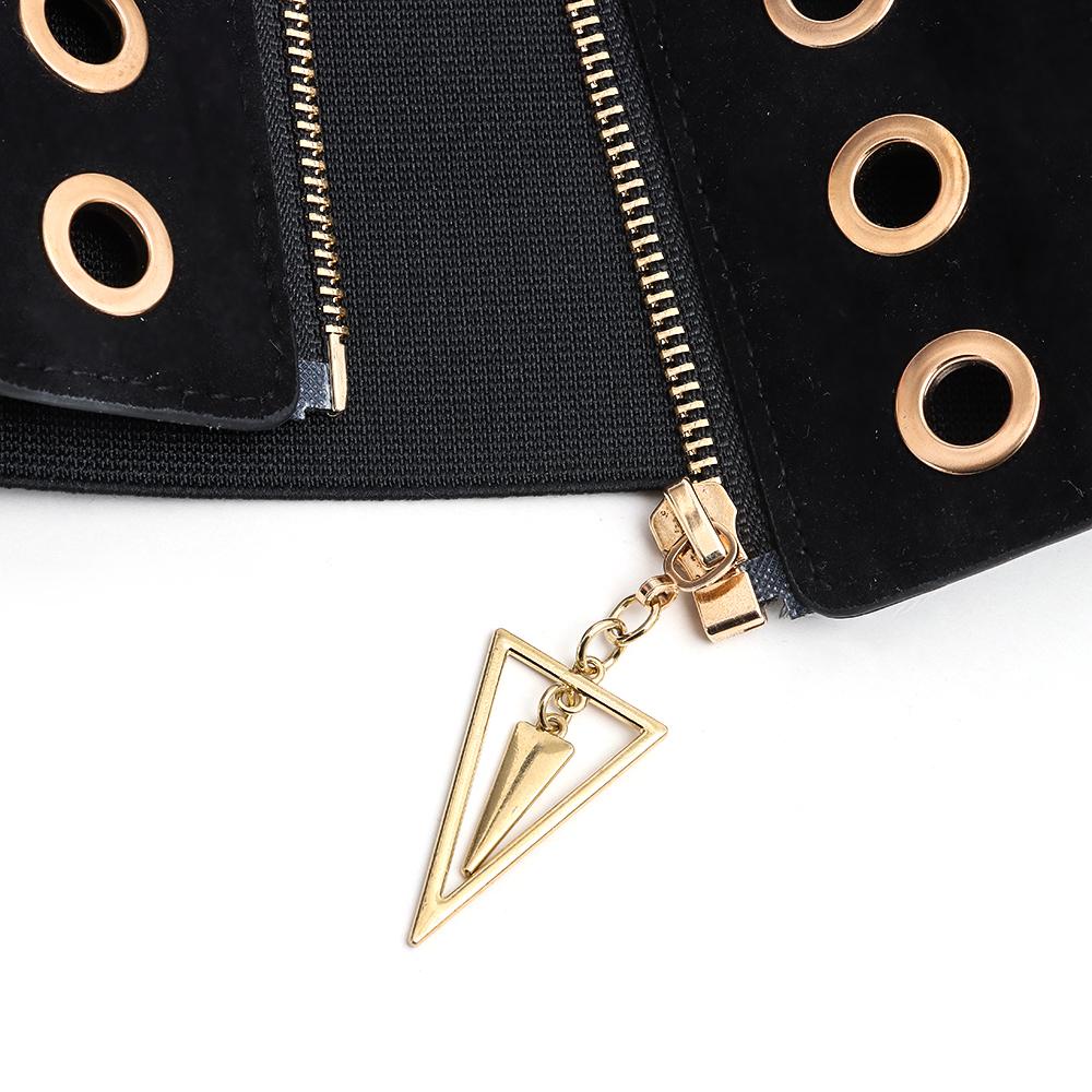 Thắt Lưng Corset Hình Tam Giác Khoét Rỗng Có Khóa Kéo