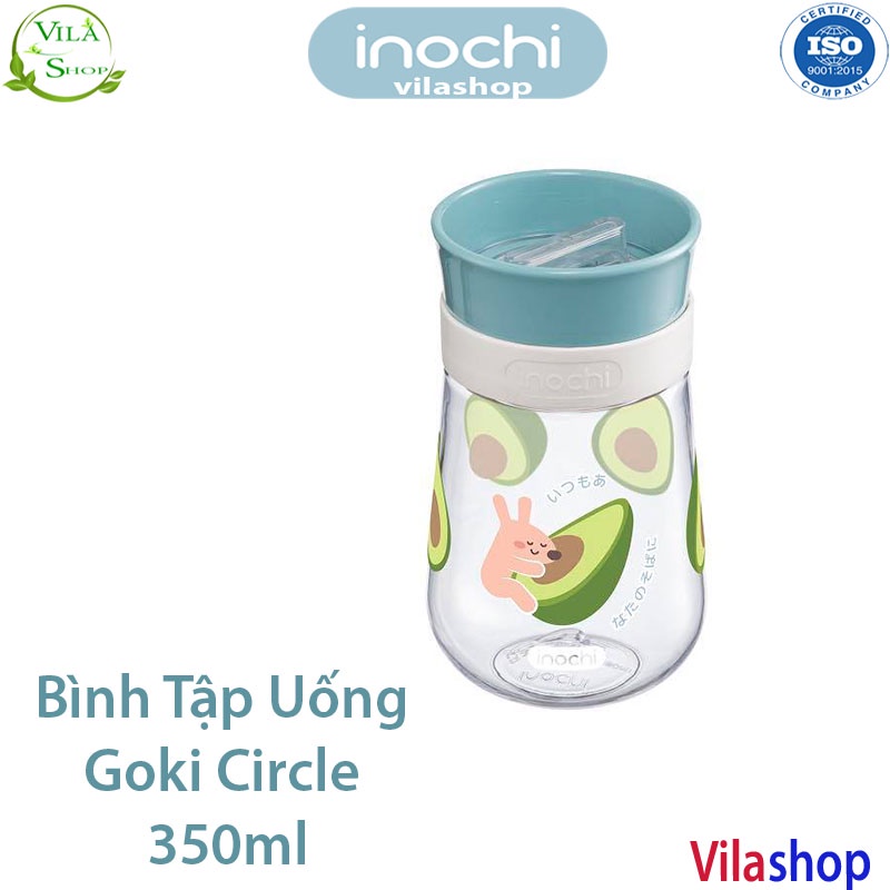 Bình Tập Uống Thông Minh Cho Bé 350ml, Bình Nước Cao Cấp Chính Hãng Inochi Nhựa Tritan Chịu Nhiệt 110 Độ C - Không BPA