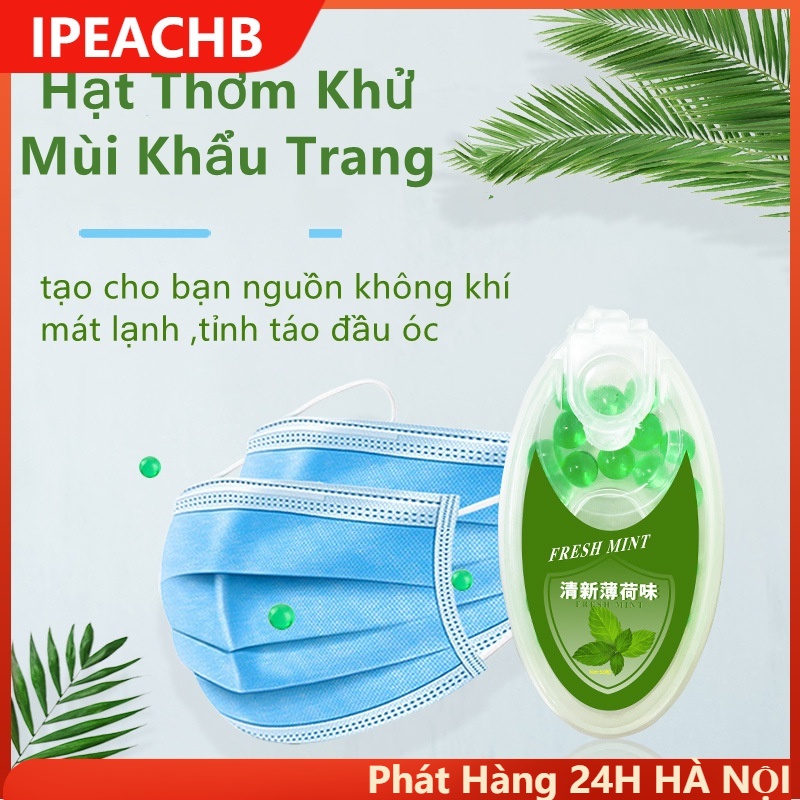 Hạt Thơm Khử Mùi Khẩu Trang 100 Viên/Hộp , Tạo Hương Thơm Mát Lạnh Dẽ thở Và Tỉnh Táo Đầu Óc