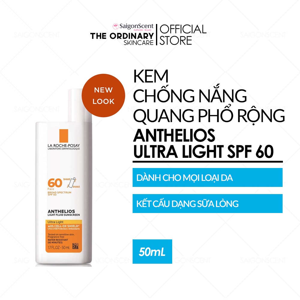 Kem chống nắng La Roche-Posay / Anthelios Ultra Light Sunscreen Fluid SPF 60 / 50mL