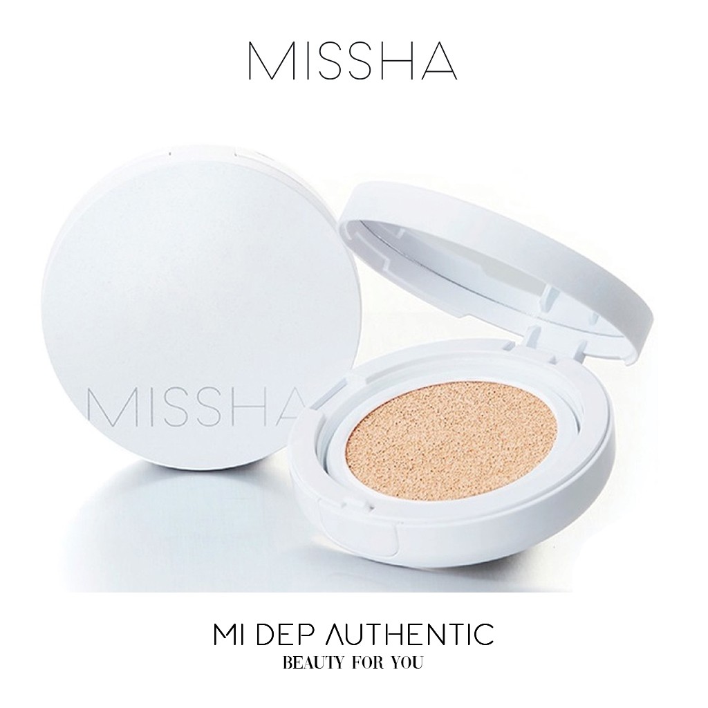 Cushion Missha M Magic Cushion Cover Lasting SPF50+/PA+++ 15g Hàn Quốc, che phủ cao, kiềm dầu