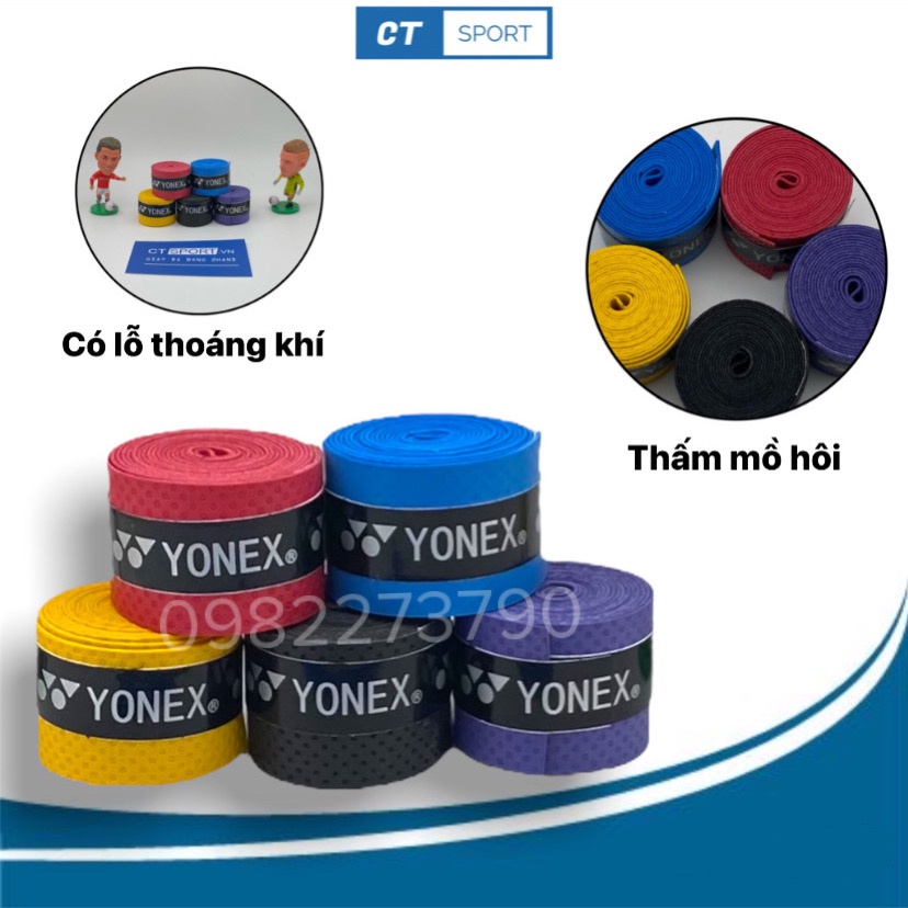 Cuốn cán vợt cầu lông Yonex, cuốn cán vợt thoáng khí dài 1M1 hàng chuẩn chính hãng