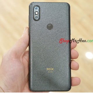 Skin Dán Mặt Lưng Vân 3D Xiaomi Mi Mix 3 - Carbon, Hình Hộp, Nhám