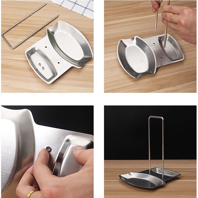 1 Giá Để Dụng Cụ Nhà Bếp Bằng Thép Không Gỉ