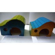 Nhà gỗ - sơn màu ( Có nhiều mẫu) TLPETSHOP chuyên chó mèo, hamster, sóc, thỏ , bọ