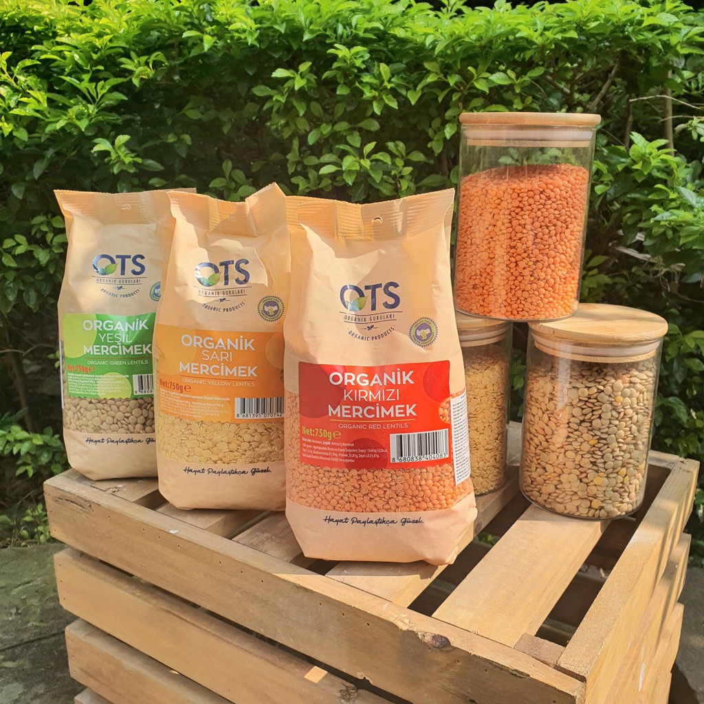Đậu lăng đỏ/ lăng xanh/ lăng vàng hữu cơ OTS Organik 750g