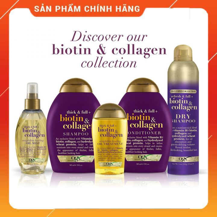 Tinh Dầu Dưỡng Tóc OGX Biotin Collagen 100ml Của Mỹ