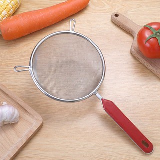 Rây lọc cháo, nghiền đồ ăn dặm cho bé đường kính 14cm cán đỏ chắc chắn