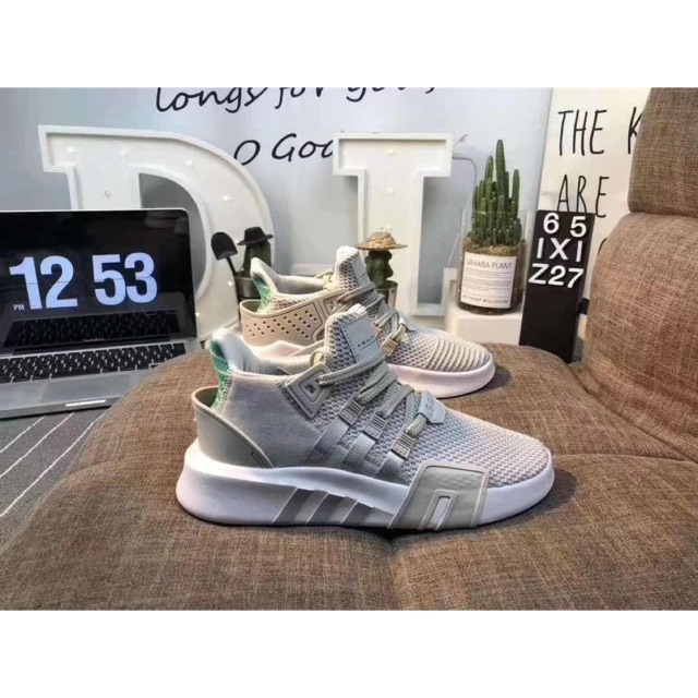 Giày thể thao E Q T xám xanh