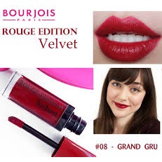 Son Bourjois Rouge Edition Velvet 08 - Đỏ Cherry (Grand Cru)