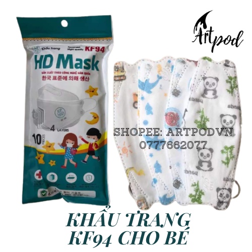 KHẨU TRANG KF94 BISOU THIẾT KẾ 4D LỌC KHUẨN BỤI MỊN | BigBuy360 - bigbuy360.vn