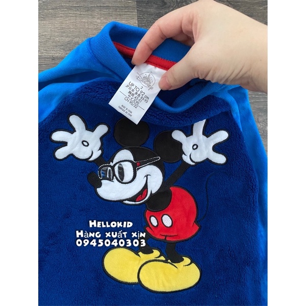 Bộ nhung mịn Mickey đeo kính cho bé