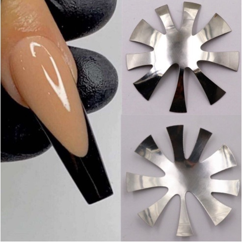 Khuôn Cắt Bột Nail , Khuôn Inox Cắt Bột Tạo French Đầu Móng Nhanh, Đẹp không rỉ