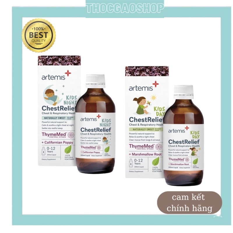 Siro ho Artemis 100ml ngày và đêm cho bé 0-12 tuổi