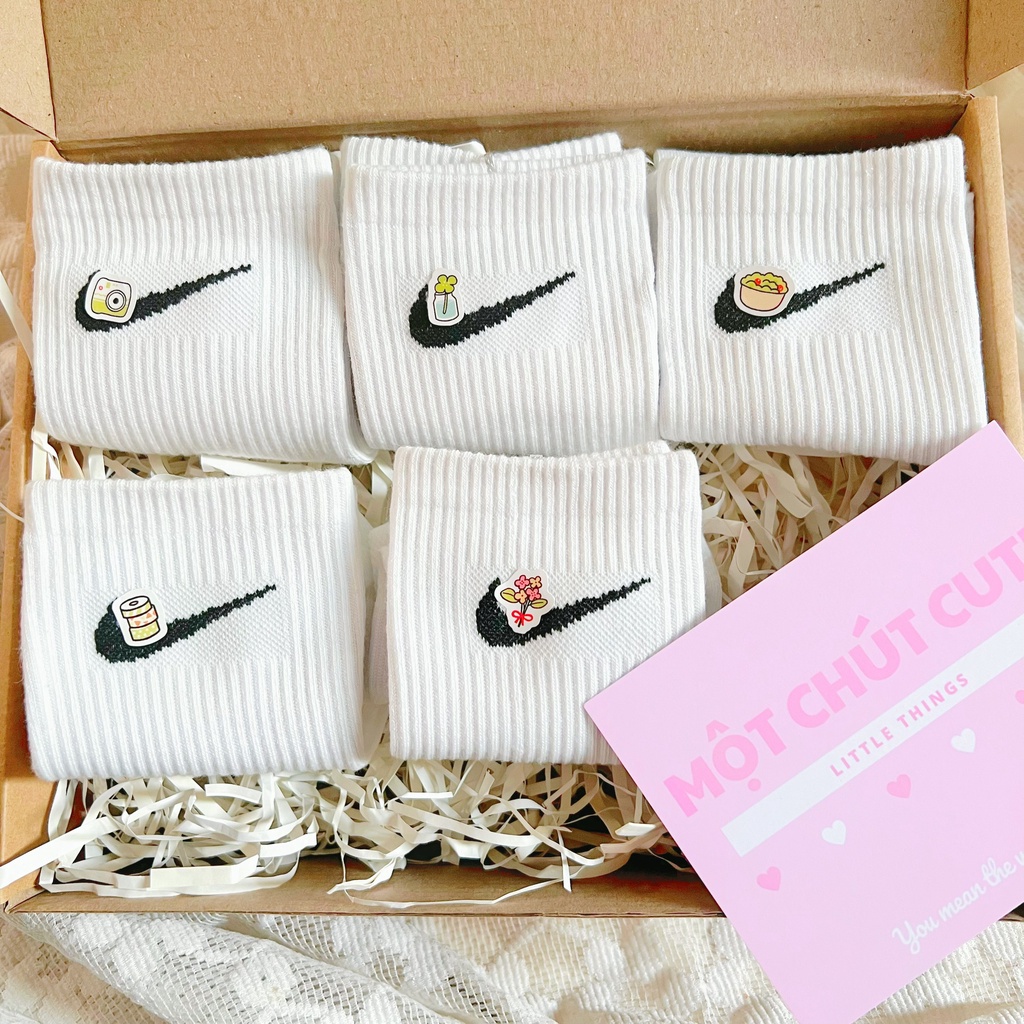 Set quà tặng 5 Tất/Vớ Nl, kèm hộp,thể thao,bóng đá,bóng chuyền,tennis,tất nam- Một chút cute Shop
