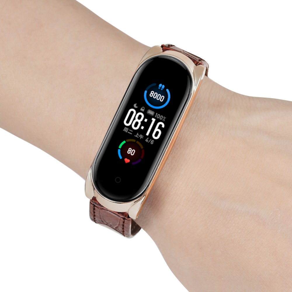 Dây Da Thay Thế Cho Đồng Hồ Thông Minh Xiaomi Mi Band 7 6 5 NFC 4 / 3