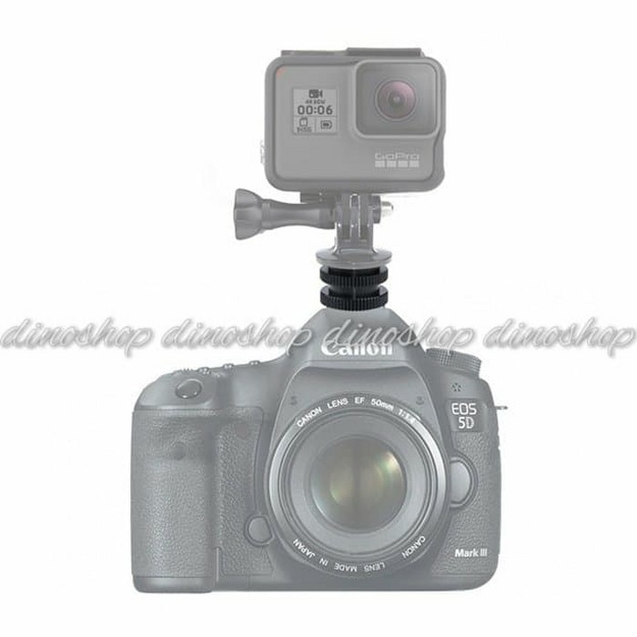 Hot Shoe To 1 / 4 Inch Flash Adapter Male Screw Dslr Gopro New Mới