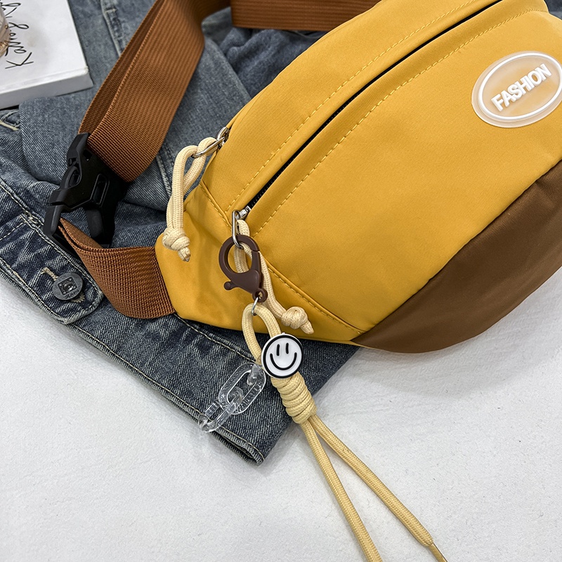 Túi Đeo Chéo Ngực Bằng Nylon Sức Chứa Lớn Đơn Giản Thời Trang Nhật Hàn Cho Nữ