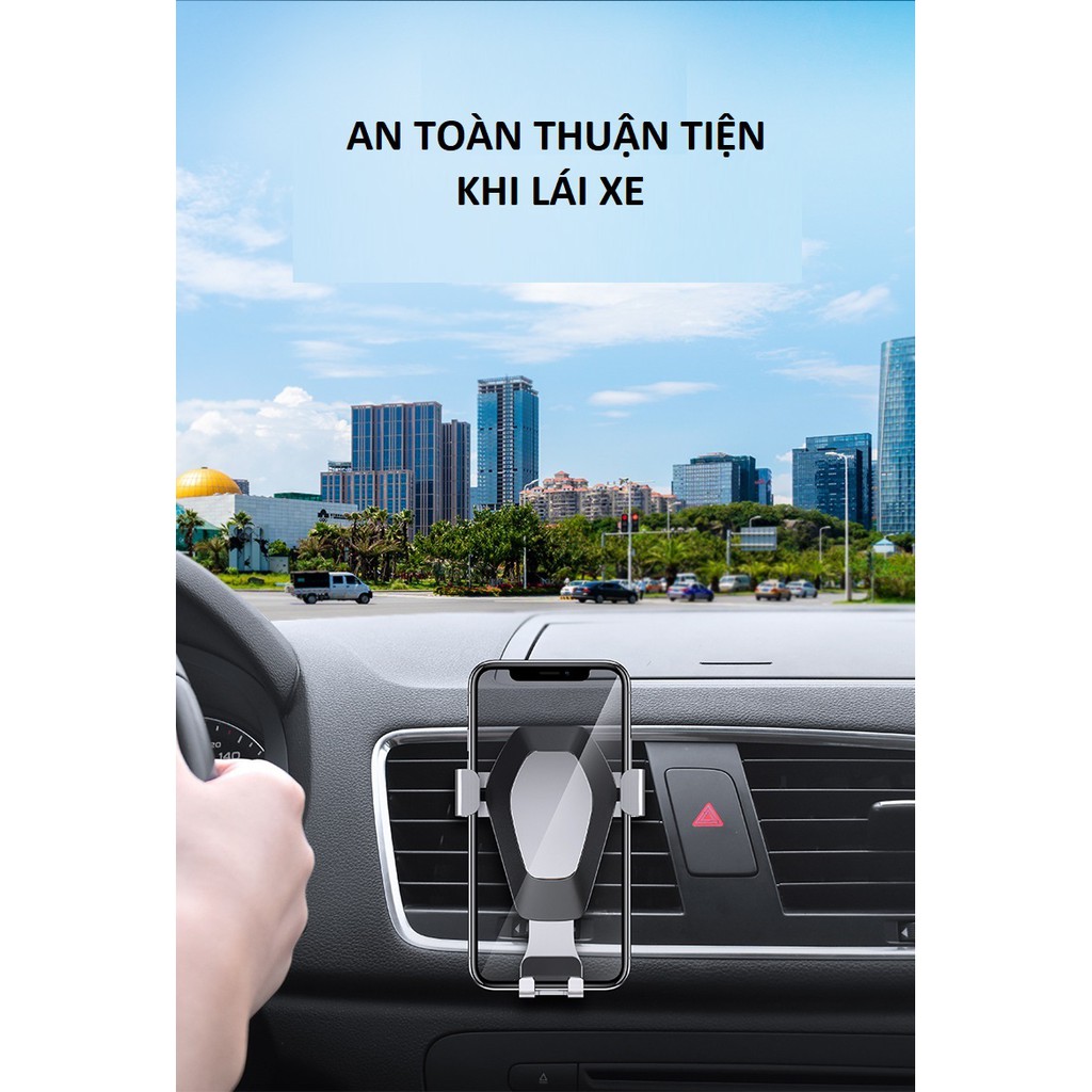 Giá đỡ điện thoại trên ô tô gắn cửa gió điều hòa xoay 360 độ bằng nhựa Hợp kim và nhựa ABS