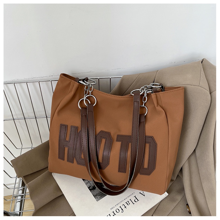 Túi Đeo Vai Cỡ Lớn In Chữ Đơn Giản Thời Trang Mùa Thu 2022