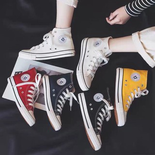 Giày Nữ Cá Tính 💖FREESHIP📛 Giày Thể Thao Nữ Cao Cổ Bằng Vải Đẹp, Giày Sneaker Dáng Hàn Quốc