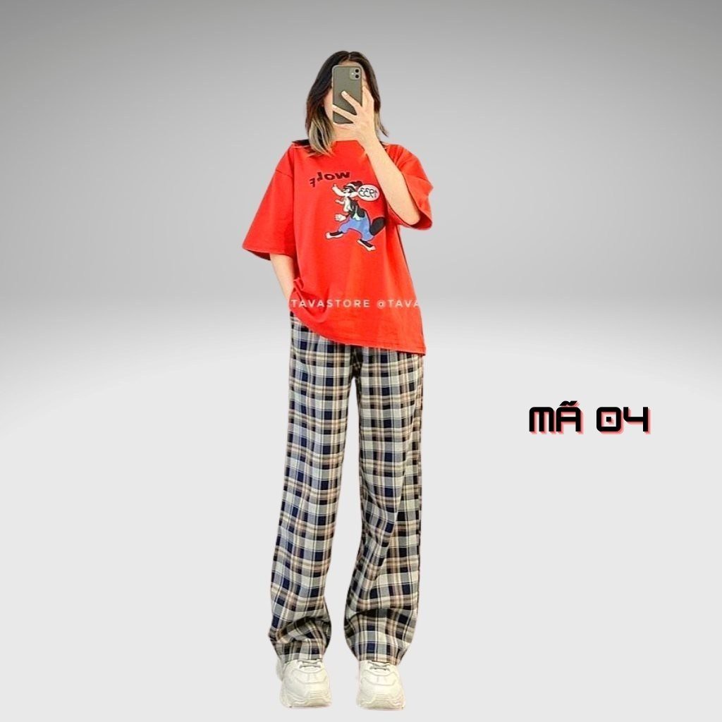 Quần Caro - Quần Baggy Nam Nữ Unisex Sọc Caro 4 Màu Siêu Hot - LP.STORE | BigBuy360 - bigbuy360.vn