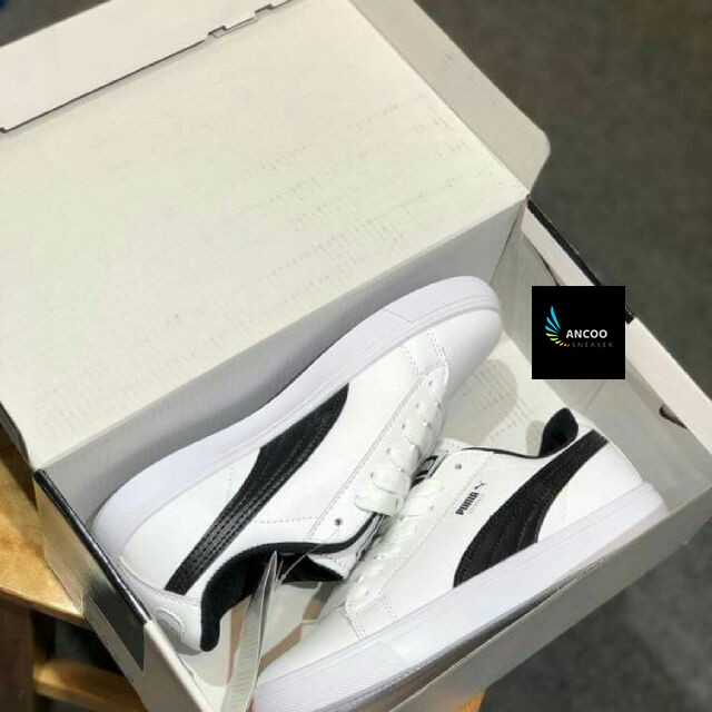 (SALE HOT) GIÀY THỂ THAO PUMA COURT STAR BTS White/Black Trắng đen (FULLBOX)