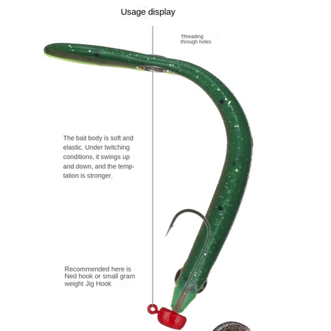 Mới Set 5 Mồi Câu Cá Nhân Tạo Mềm 100mm 6g