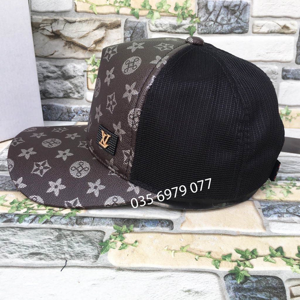 Nón Lưỡi Trai Vải Da Hiệu LOUIS VUITTON Full Tem Hàng Hiệu, Thời Trang Mũ Nón Nam Nữ HIỆU VL sang trọng đẹp mắt