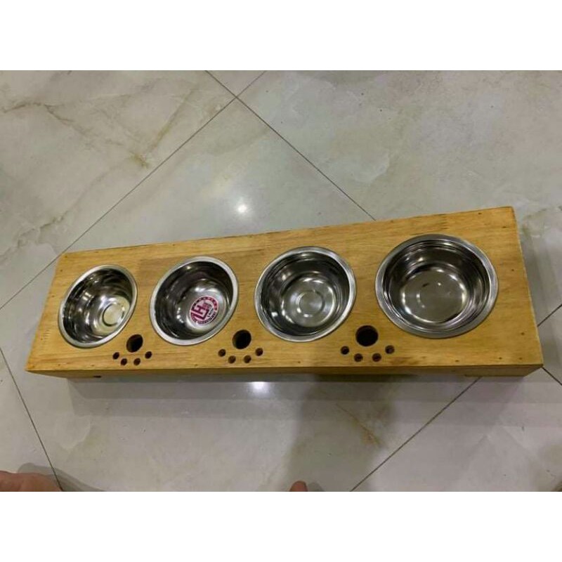 Bộ khay ăn 4 bát ăn cho mèo